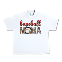 White baseball mama with leopard Urban Heavy Tee - texasbilliewilder