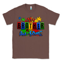 Chestnut my brother is ausome autism Classic Tee - Zillion Design Studio
