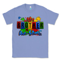 Colony Blue my brother is ausome autism Classic Tee - Zillion Design Studio