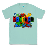 Seafoam my brother is ausome autism Classic Tee - Zillion Design Studio