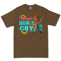 Cacao cowgirls don't crty boots hat sunflowers Premium Tee - Artiststas