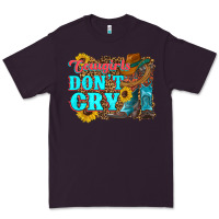 Plum cowgirls don't crty boots hat sunflowers Premium Tee - Artiststas