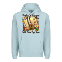 Blue Mist reading is dreaming with your eyes open Premium Hoodie - NancyCooperArtShop