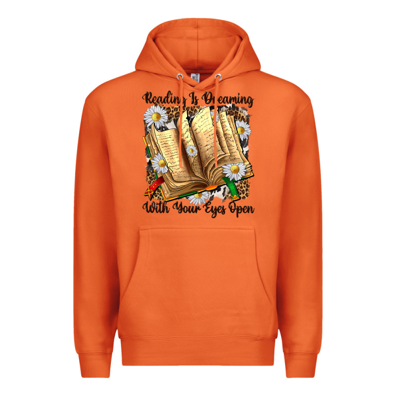 Reading Is Dreaming With Your Eyes Open Premium Hoodie by NancyCooperArtShop | Teevron