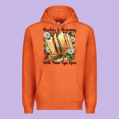 Reading Is Dreaming With Your Eyes Open Premium Hoodie Designed By Nancycooperartshop