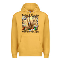 Mustard reading is dreaming with your eyes open Premium Hoodie - NancyCooperArtShop