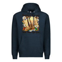 Navy reading is dreaming with your eyes open Premium Hoodie - NancyCooperArtShop