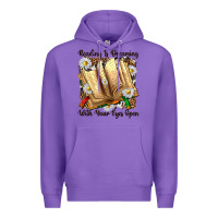 Purple reading is dreaming with your eyes open Premium Hoodie - NancyCooperArtShop