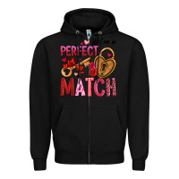 Black we're a perfect match Zipper Hoodie - OliviaCreatesArt