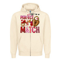 Sandshell we're a perfect match Zipper Hoodie - OliviaCreatesArt