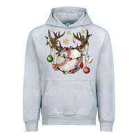 Heather Grey Baseball Horn Christmas Urban Hoodie - BundleAndBundleShop