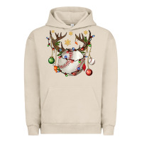 Pigment French Oak Baseball Horn Christmas Urban Hoodie - BundleAndBundleShop