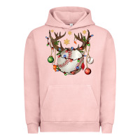 Pigment Salmon Baseball Horn Christmas Urban Hoodie - BundleAndBundleShop