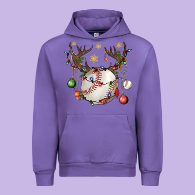 Baseball Horn Christmas Urban Hoodie Designed By Bundleandbundleshop