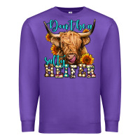 Purple don't be a salty heifer long haired cow Premium Sweatshirt - Jasminsmagicworld