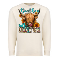 Sandshell don't be a salty heifer long haired cow Premium Sweatshirt - Jasminsmagicworld
