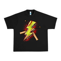 Black softball lightning bolt Urban Heavy Tee - Zillion Design Studio