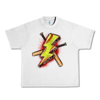Lunar Rock softball lightning bolt Urban Heavy Tee - Zillion Design Studio