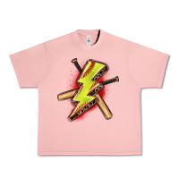 Salmon softball lightning bolt Urban Heavy Tee - Zillion Design Studio