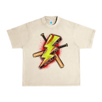Sandshell softball lightning bolt Urban Heavy Tee - Zillion Design Studio
