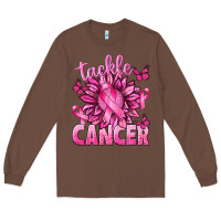 Chestnut Tackle Cancer with Sunflower Long Sleeve Tee - texasbilliewilder