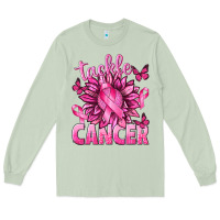 Matcha Tackle Cancer with Sunflower Long Sleeve Tee - texasbilliewilder
