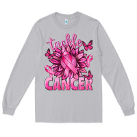Moon Dust Tackle Cancer with Sunflower Long Sleeve Tee - texasbilliewilder