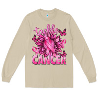 Mushroom Tackle Cancer with Sunflower Long Sleeve Tee - texasbilliewilder