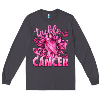Smoke Tackle Cancer with Sunflower Long Sleeve Tee - texasbilliewilder