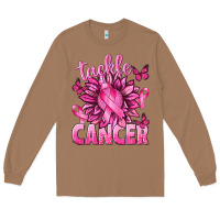Toasted Coconut Tackle Cancer with Sunflower Long Sleeve Tee - texasbilliewilder