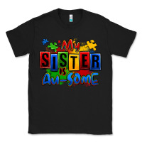 Black my sister is ausome autism Classic Tee - Zillion Design Studio