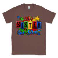 Chestnut my sister is ausome autism Classic Tee - Zillion Design Studio