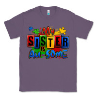 Lavender my sister is ausome autism Classic Tee - Zillion Design Studio