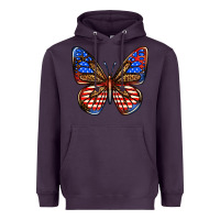 Plum 4th of july butterfly Heavyweight Hoodie - BundleAndBundleShop