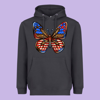 4th Of July Butterfly Heavyweight Hoodie Designed By Bundleandbundleshop