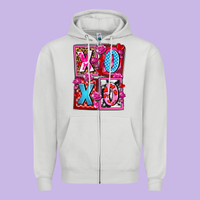 Xoxo With Roses And Candies Olivia Zipper Hoodie Designed By Oliviacreatesart