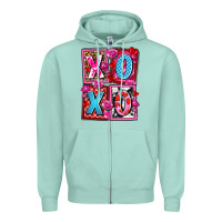 Seafoam xoxo with roses and candies olivia Zipper Hoodie - OliviaCreatesArt