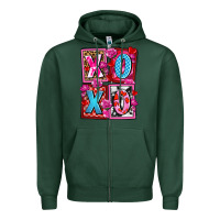 Sports Green xoxo with roses and candies olivia Zipper Hoodie - OliviaCreatesArt