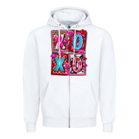 White xoxo with roses and candies olivia Zipper Hoodie - OliviaCreatesArt