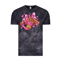 Cloud Black Breast Cancer afro girl sneakers Vintage Tee - RanaPortraitStore