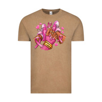 Vintage Coffee Breast Cancer afro girl sneakers Vintage Tee - RanaPortraitStore