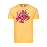 Vintage Mustard Breast Cancer afro girl sneakers Vintage Tee - RanaPortraitStore