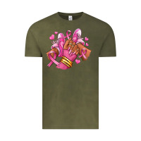 Vintage Olive Breast Cancer afro girl sneakers Vintage Tee - RanaPortraitStore