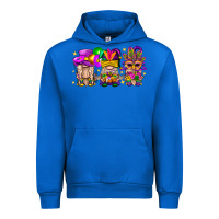 Cobalt Mardi Gras Gnomies Cakes Flowers And Balloon Urban Hoodie - BundleAndBundleShop