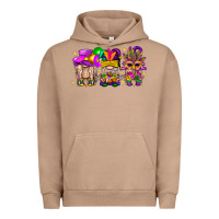 Pigment Burro Mardi Gras Gnomies Cakes Flowers And Balloon Urban Hoodie - BundleAndBundleShop