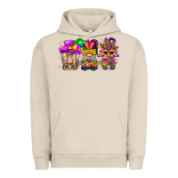 Pigment French Oak Mardi Gras Gnomies Cakes Flowers And Balloon Urban Hoodie - BundleAndBundleShop