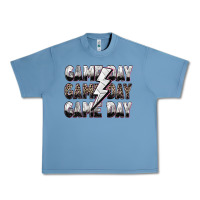 Pebble Blue game day game day volleyball lightning bolt Urban Heavy Tee - Zillion Design Studio