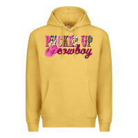 Antique Gold pucker up cowboy Premium Hoodie - NancyCooperArtShop