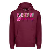 Burgundy pucker up cowboy Premium Hoodie - NancyCooperArtShop