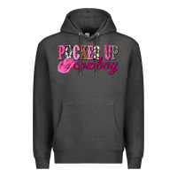 Charcoal Heather pucker up cowboy Premium Hoodie - NancyCooperArtShop